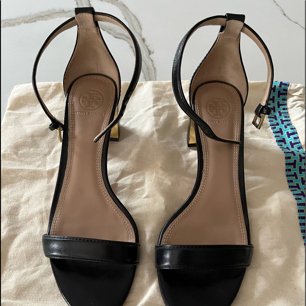 Tory Burch Black Ankle Strap Sandals